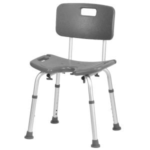 U Shaped Shower Chair | Adjustable Height | Shower Head Holder | with backrest