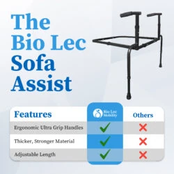 Bio Lec Sofa Assist with ergonomic handles and adjustable length.