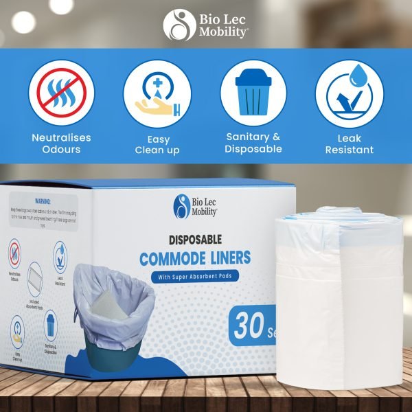 super absorbent pads commode liners bio-lec mobility