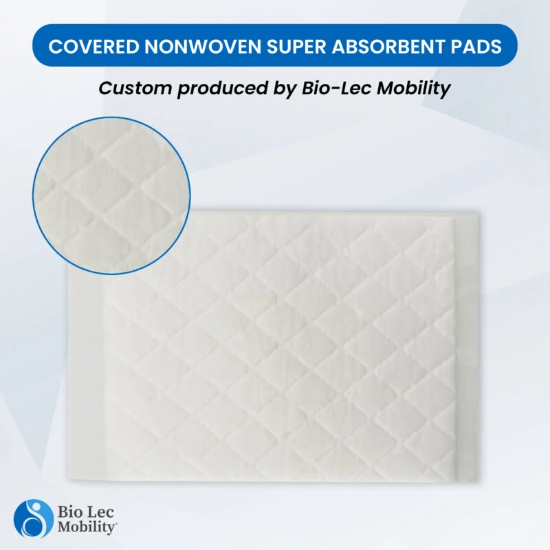 White absorbent pad with diamond pattern, Bio-Lec Mobility logo.