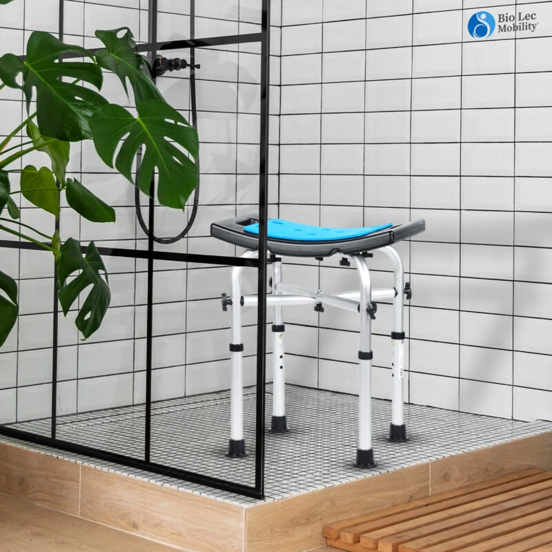 Waterproof Shower Chair Stool for Elderly | Bath Stool | Adjustable Height with Soft Seat - Image 6