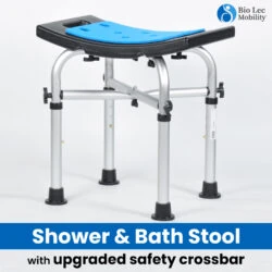 Waterproof Shower Chair Stool for Elderly | Bath Stool | Adjustable Height with Soft Seat - Image 7