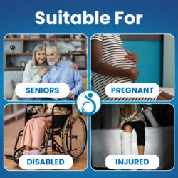 Waterproof Shower Chair Stool for Elderly | Bath Stool | Adjustable Height with Soft Seat - Image 8