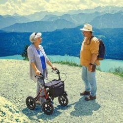 Dietz TAiMA XC Rollator with Pneumatic Tyres | Outdoor Rollator Walker for Seniors & Elderly | with Big 12" Wheels | Height Adjustable - Image 5