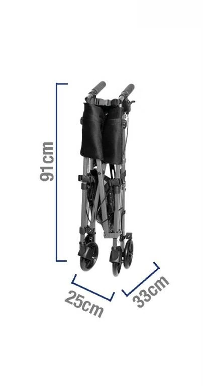 Lightweight Folding Walker With Wheels & Seat | Stander EZ Fold N Go Rollator - Image 3