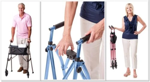 Lightweight Folding Mobility Walker for Adults | EZ Fold N Go Walker - Image 4