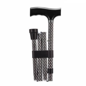 Foldable Height Adjustable Walking Sticks | Black