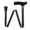 Folding Adjustable Walking Sticks - Black 33-37" - Image 2