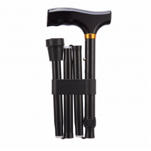 Folding Adjustable Walking Sticks – Black 33-37″