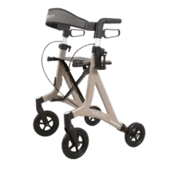 4 Wheeled Walker | Outdoor Rollator with Big Front 8" Wheels | Rollator Saturn