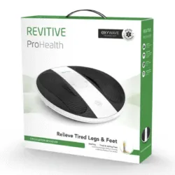 Revitive ProHealth foot massager box with product image and features.