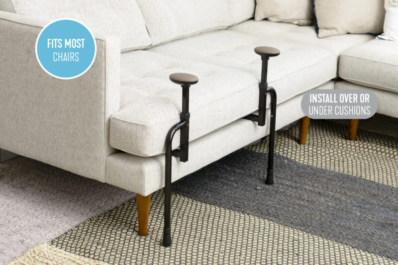 EZ Stand N Go assist installed on a sofa