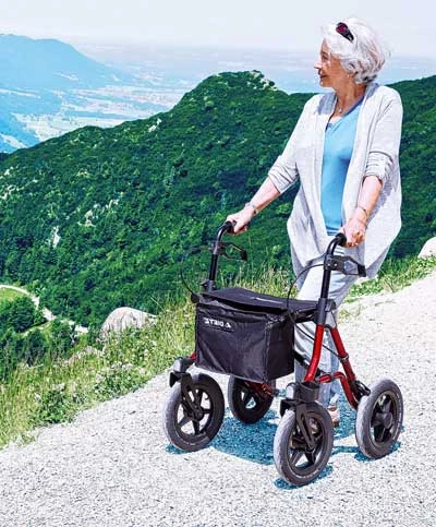Dietz TAiMA XC Rollator with Pneumatic Tyres | Outdoor Rollator Walker for Seniors & Elderly | with Big 12" Wheels | Height Adjustable - Image 3