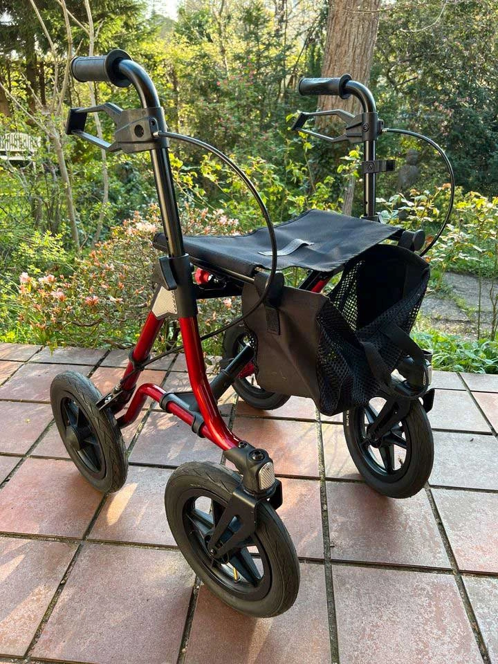 Dietz TAiMA XC Rollator with Pneumatic Tyres | Outdoor Rollator Walker for Seniors & Elderly | with Big 12" Wheels | Height Adjustable - Image 7