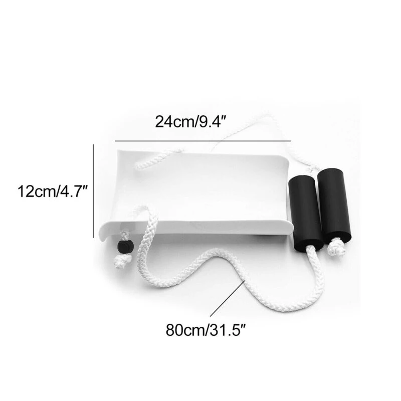 Sock stocking aid with dimensions 24cm by 12cm and 80cm rope.