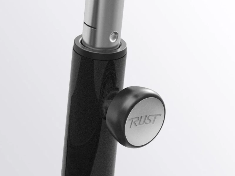 Close-up of Trust Rollator adjustment knob.