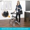 Lightweight folding outdoor rollator lets go out