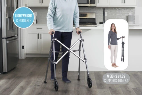 Lightweight Folding Mobility Walker for Adults | EZ Fold N Go Walker - Image 8