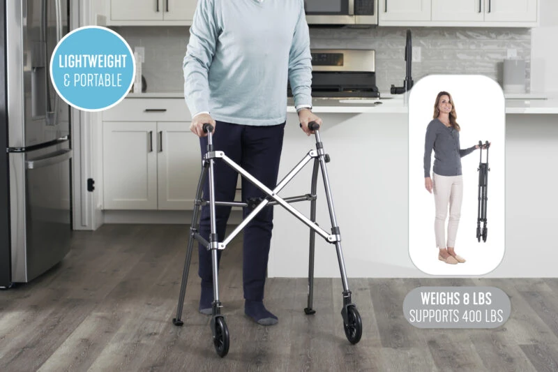 Lightweight Folding Mobility Walker for Adults | EZ Fold N Go Walker - Image 8