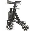 4 wheeled walker, outdoor rollator, saturn-rollator-black