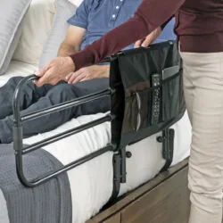 Bed Rail with Pouch | Stander EZ Adjust  | Bed Support Rail for Elderly