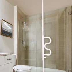 Stander Security Pole & Curve Grab Bar | Grab Pole - White