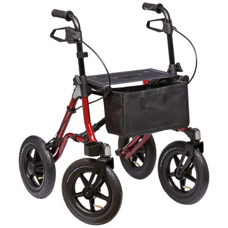 Dietz TAiMA XC Rollator with Pneumatic Tyres | Outdoor Rollator Walker for Seniors & Elderly | with Big 12" Wheels | Height Adjustable - Image 2