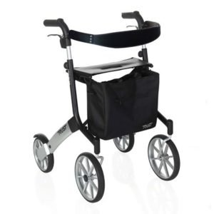 Outdoor Rollator | Trust Care Let’s Go Out Rollator | With Seat | Lightweight Folding Rollator with Big Wheels