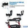Upright Rollator With Forearm Support, Stand Up Walker, Upright Walker As Seen On Tv Uk, Upright Mobility Walker With Seat, Heavy Duty Stand Up Walker With Seat, Upright Walker Uk, Upwalker Lite Uk, Rollator Walker, Mobility Plus Upright Rollator