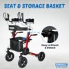 Upright Rollator With Forearm Support, Stand Up Walker, Upright Walker As Seen On Tv Uk, Upright Mobility Walker With Seat, Heavy Duty Stand Up Walker With Seat, Upright Walker Uk, Upwalker Lite Uk, Rollator Walker, Mobility Plus Upright Rollator