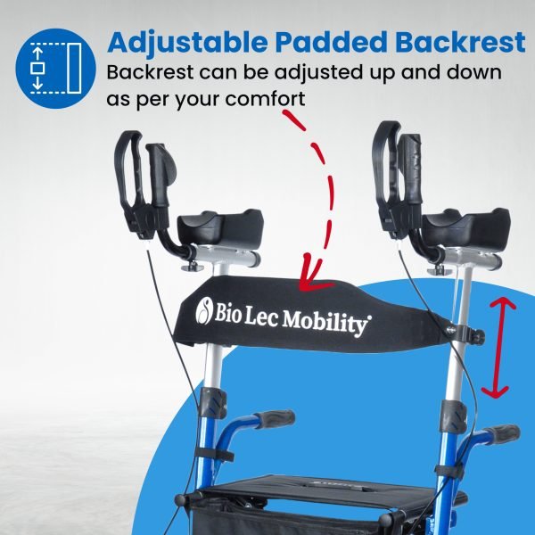 forearm walker with seat, upright mobility walker with seat, forearm walker with seat