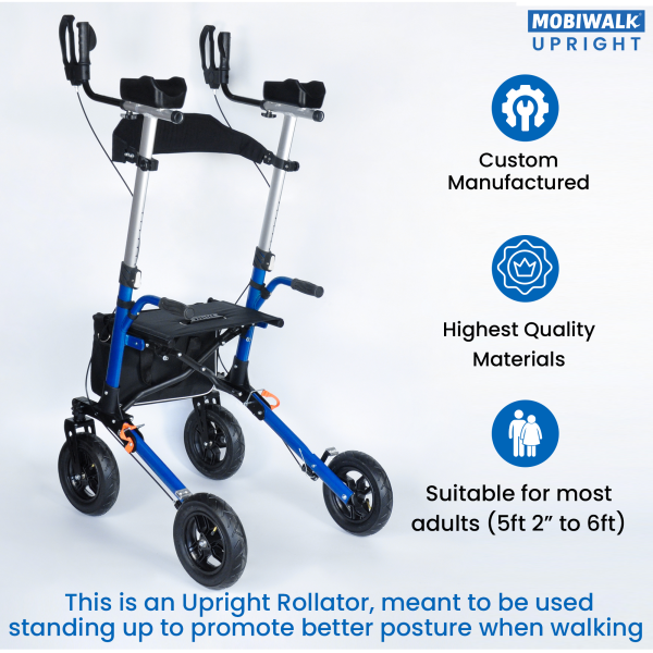 Upright Rollator Stand Up Walker