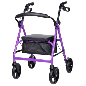 Lightweight Four-Wheeled Mobility Walker | MobiWalk® 4 Wheel Walking Aid Rollator With Seat
