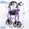 Lightweight 4 Wheeled Mobility Walker | MobiWalk® 4 Wheel Walker with Seat and Wheels - Image 3
