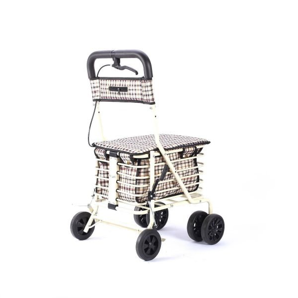 Seated Shopping Trolley with Backrest-Armrest Stable