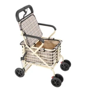 4 Wheel Shopping Trolley for Elderly | Shopping Trolley With Seat