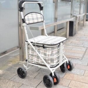 4 Wheel Shopping Trolley for Elderly | Shopping Trolley With Seat