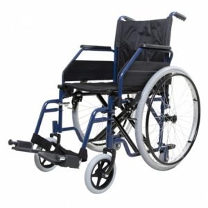 Lightweight Folding Self Propelled Portable Wheelchair | with Running Brakes | Removable Footrests | Armrest