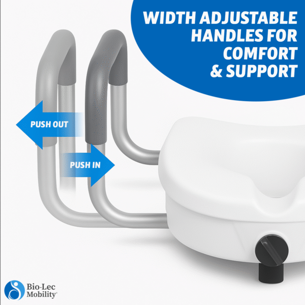 toilet raiser with handles, raised toilet seat UK, toilet seat riser, raised toilet seat with handles, mobility bathroom aid, toilet seat for elderly, post-surgery toilet seat