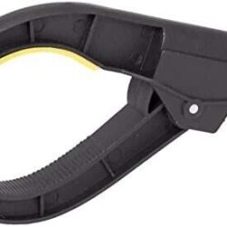 Close-up view of the Long Reach Grabber tool's claw with a yellow soft grip tip.