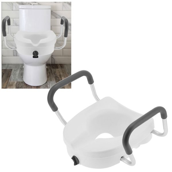 Riased-toilet-seat-with-arms