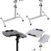 Overbed Table for Home | Over Bed Table | Adjustable Height | Twin Top