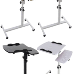 Overbed Table for Home | Over Bed Table | Adjustable Height | Twin Top - Image 1