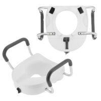 Toilet Seat with Handles for Elderly & Disabled