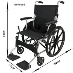 Lightweight Folding Self Propelled Wheelchair | Aluminium Wheelchair - Image 3