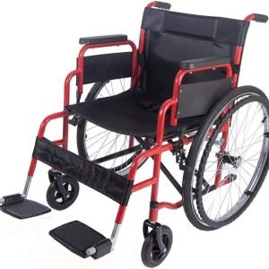 Lightweight Self-Propelled Wheelchair for Elderly and Disabled | Steel Self-Propelled Travel Wheelchair | Folding | Padded Armrest