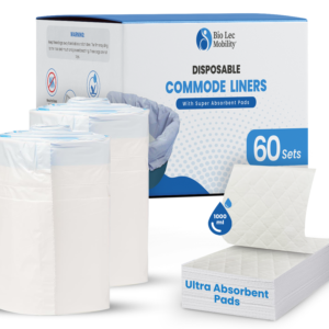 Commode Liners | Pack of 60 sets | Bedside Commode Liners With Absorbent Pad