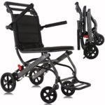 Aluminium Folding Travel Wheelchair | Lightweight | Transport Wheelchair - Image 8
