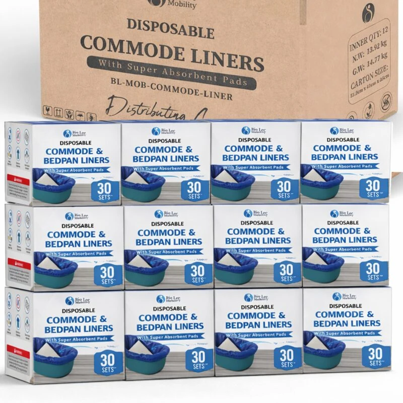Bio Lec Mobility commode bedpan liners for elderly 360 set