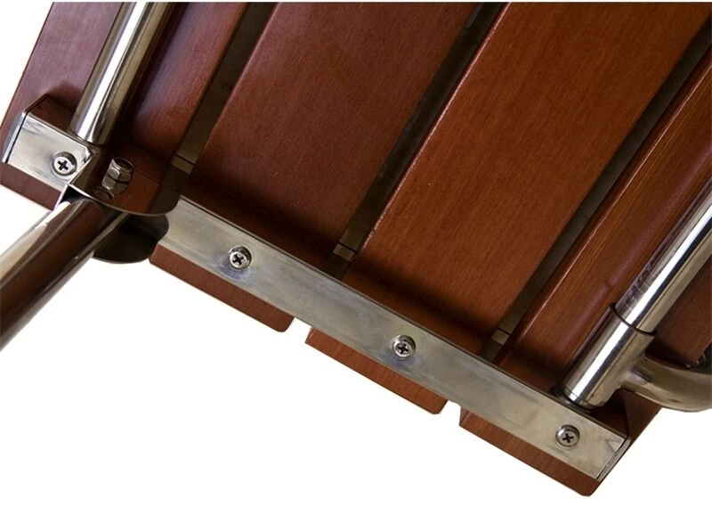Wooden Bath Seat | Shower Bench | Fixed | Folding Shower Seat for Elderly | Wall Mounted | Heavy Duty - Image 4
